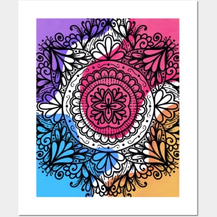 Bright & Colorful Mandala Posters and Art